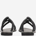 Kima Leather Sandals With Rhinestones