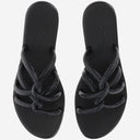 Kima Leather Sandals With Rhinestones