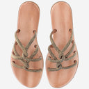 Sandales en cuir Kima avec strass