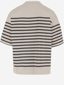 Comme des Garcons Cotton T -shirt med stribet mønster