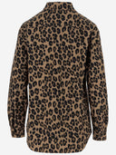 Aspesi Leopard Print Stretch Cotton Shirt
