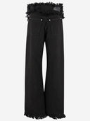 Salvatore Ferragamo Frayed Cotton Pants
