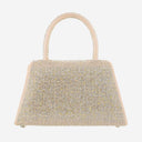 Self Portrait Satin Bow Handbag With Rhinestones