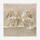 Self Portrait Satin Bow Handbag With Rhinestones