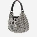 Self Portrait Crescent Moon Bag With Crystals