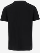 Black Score Cotton T Shirt With Print