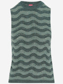 Kleurmarkt Viscose Blend top met golvend patroon