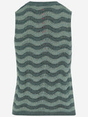 Kleurmarkt Viscose Blend top met golvend patroon