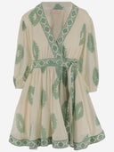 6 월 말린 코튼 미니 드레스에 전화