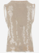 Top nylon Pasqualetti Niccolo con pattern di paillettes