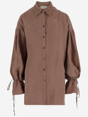 Camicia da gabardina oversize blumarine