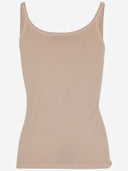 Top con maglia blumarine con logo dell'effetto cast