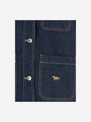 Giacca da lavoro in denim in cotone Maison Kitsune