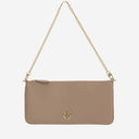 Pinko Leather Clutch Bag With Logo