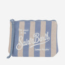 Mc2 Saint Barth Fabric Clutch Bag With Logo
