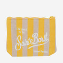 Mc2 Saint Barth Fabric Clutch Bag With Logo