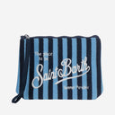 Mc2 Saint Barth Fabric Clutch Bag With Logo