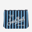 Mc2 Saint Barth Fabric Clutch Bag With Logo