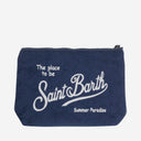 Mc2 Saint Barth Fabric Clutch Bag With Logo