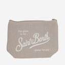 Mc2 Saint Barth Linen Clutch Bag With Logo
