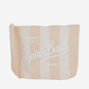 Mc2 Saint Barth Fabric Clutch Bag With Logo