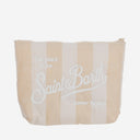 Mc2 Saint Barth Fabric Clutch Bag With Logo