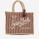 MC2 Saint Barth Colette håndveske laget av stripete raffia