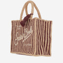 MC2 Saint Barth Colette håndveske laget av stripete raffia