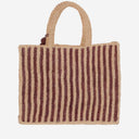 MC2 Saint Barth Colette håndveske laget av stripete raffia