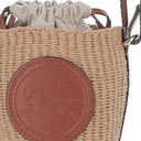 Chloè Small Horse Medal Bag Made Of Natural Fibers