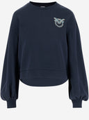 Pinko Cotton Sweatshirt With Crystals