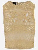 Pinko Crochet Knit Sleeveless Top