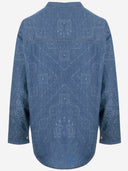 Pinko Bandana Print Denim Shirt