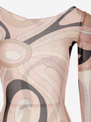 Top di tulle Emilio Pucci con stampa in marmo