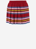 Casablanca viscose blend minirok met gestreept patroon