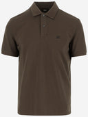 CP Company Stretch Cotton Polo Shirt con logo