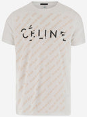 Black Score Cotton T Shirt With Print