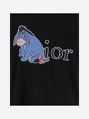 Black Score Cotton T Shirt With Print