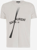 Zwarte score katoenen t -shirt met afdrukken