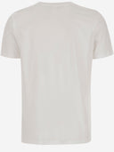 Zwarte score katoenen t -shirt met afdrukken