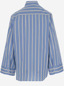 Her Shirt Cotton And Silk Shirt With Striped Pattern
