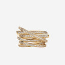 Salvatore Ferragamo Gancini Ring With Crystals 54