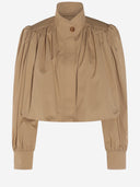 Chloè Cotton Gabardine Ruffled Boule Jacket