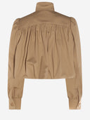 Chloè Cotton Gabardine Ruffled Boule Jacket