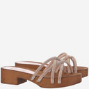Colour Market Crystal Sandal With Rhinestones