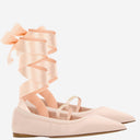 Salvatore Ferragamo Carice Ballet Shoes In Pink Leather