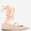 Salvatore Ferragamo Carice Ballet Shoes In Pink Leather