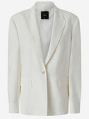 Pinko Viskose und Leinen Single Breasted Jacke