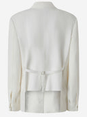 Pinko Viskose und Leinen Single Breasted Jacke