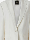 Pinko Viskose und Leinen Single Breasted Jacke